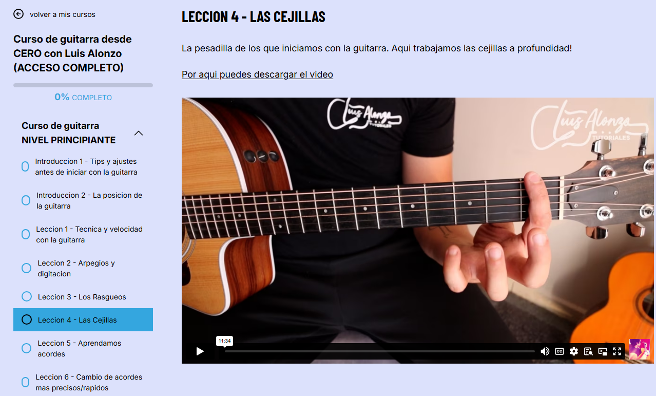 Curso de guitarra para aprender a tocar desde CERO